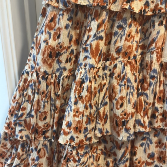 Ulla Johnson Madeline Floral Tiered Ruffle Cotton Dress - Picture 3 of 4